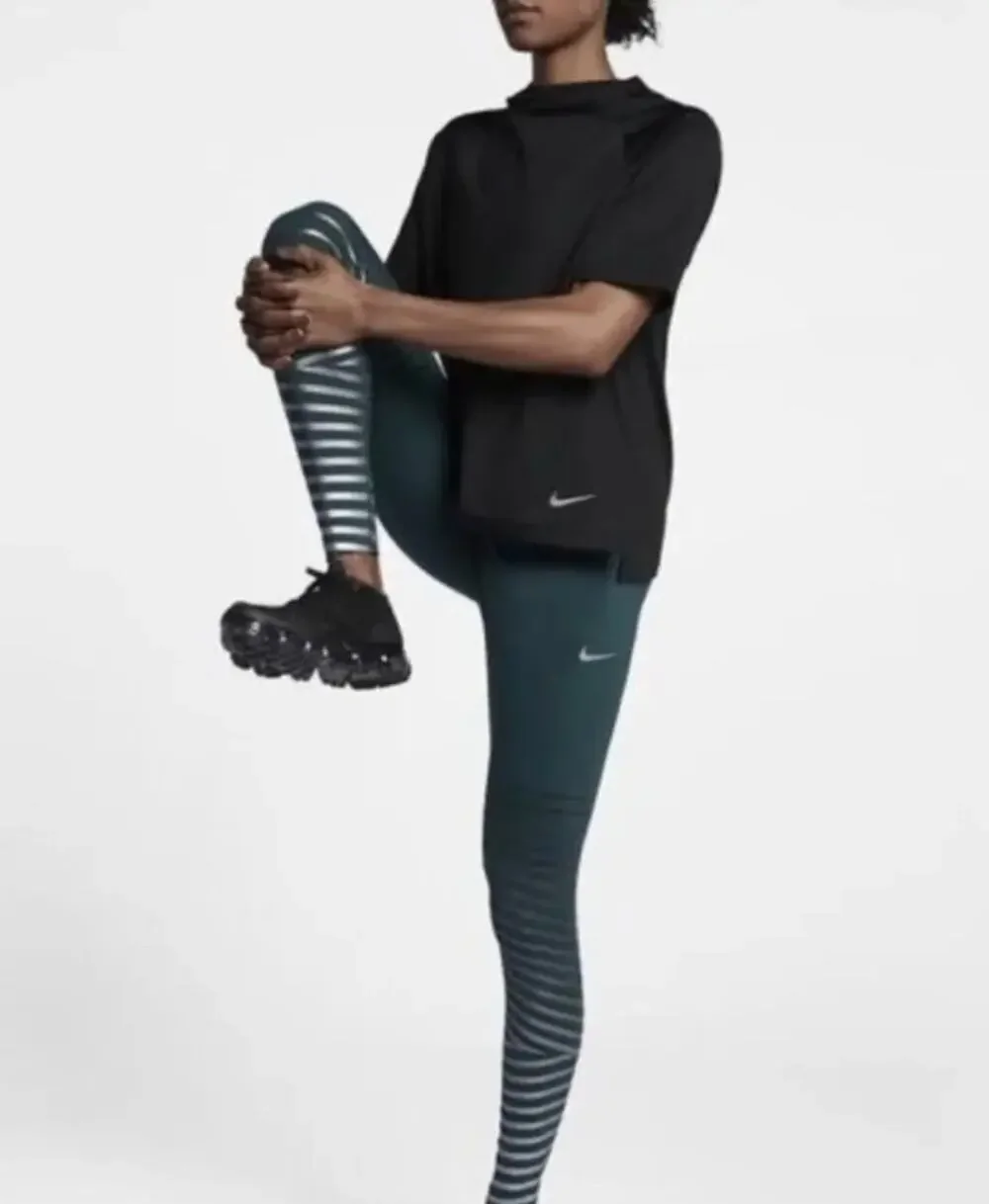 NIKE Green Epic Lux Yoga Leggings Elastic Waist Pull On Performance Sz M Medium